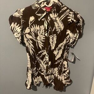 Sunny Leigh Brown and White Blouse